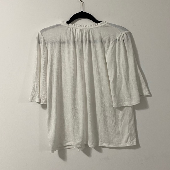 Old Navy Cream Flowy Peasant Shirt | Size Medium - Picture 4 of 7